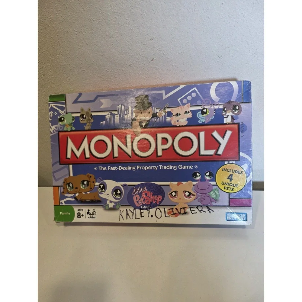 Monopoly Littlest Pet Shop Edition Board Game Parker Brothers NO PETS - Read